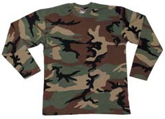 Langarm Camouflage T-Shirt bis 3XL